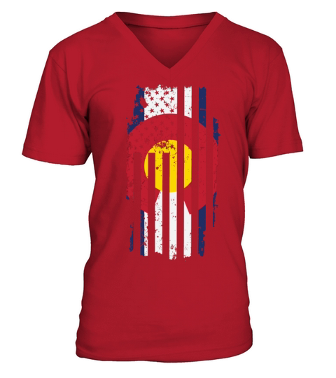 Colorado Vintage State Flag V-Neck T-shirt