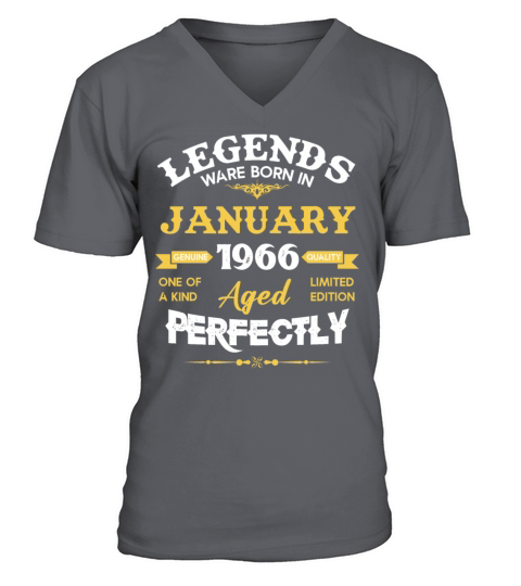 January 1966 Vintage Birthday Present V-Neck T-shirt