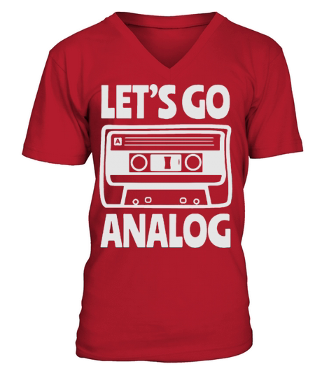 Lets Go Analog V-Neck T-shirt