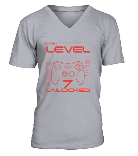 level 7 unlocked player1 V-Neck T-shirt