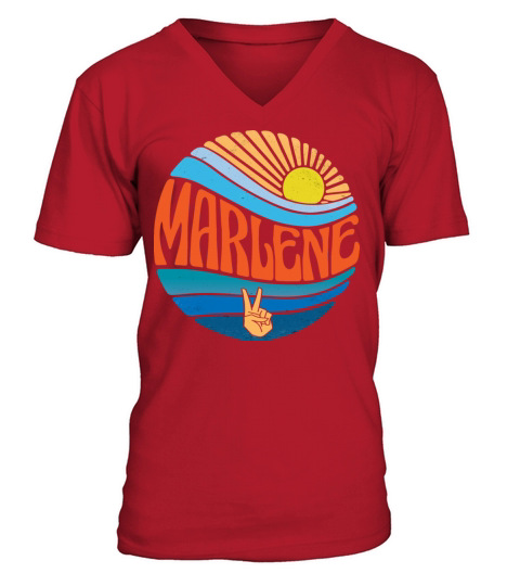 Marlene Shirt Vintage Sunset Marlene Groovy Tie V-Neck T-shirt