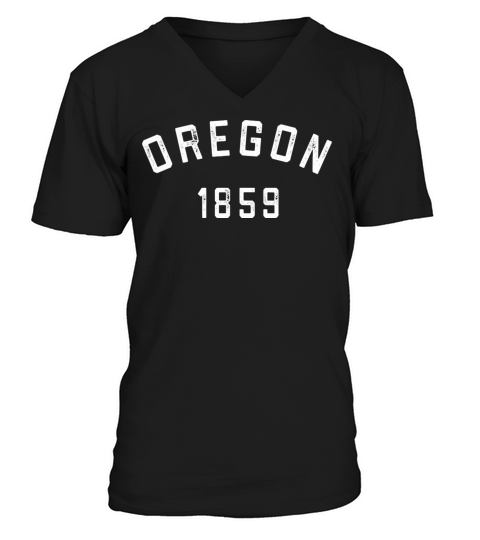 Oregon 1859 Oregon Vintage Retro Or V-Neck T-shirt