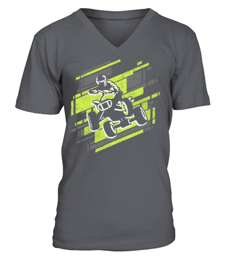 Quad Biker Offroad Vintage 4 wheeler ATV V-Neck T-shirt