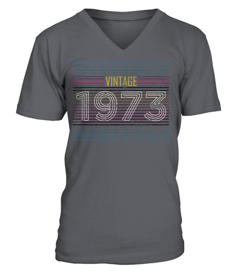 Vintage 1973 48th Birthday Gift V-Neck T-shirt