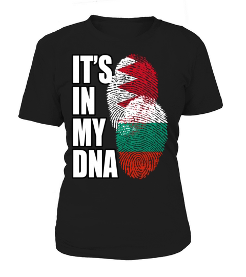 Bulgarian And Bahraini Mix Heritage DNA Flag Women's T-Shirt
