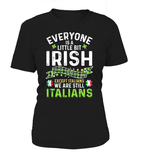 Irish Italian St Patricks Day Shamrock Italian Flag Gift Women's T-Shirt