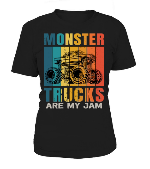 Monster Trucks Are My Jam Vintage Retro Women's T-Shirt