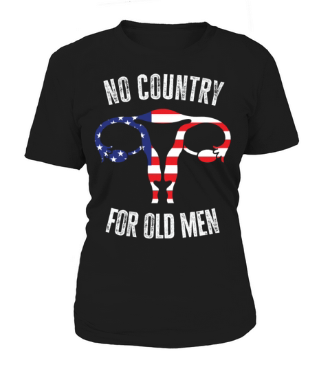 No Country For Old Men Floral Uterus Feminist Women's T-Shirt