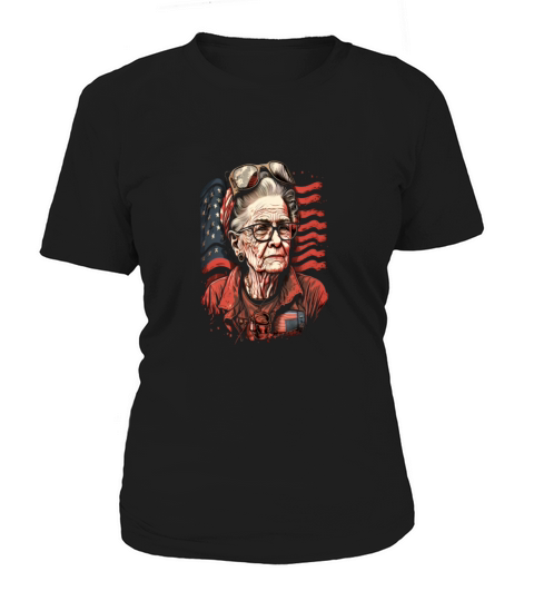 Retired Military Vintage Veteran American Mom Women's T-Shirt