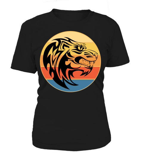 Tiger Big Cat Vintage Retro Sunset Women's T-Shirt