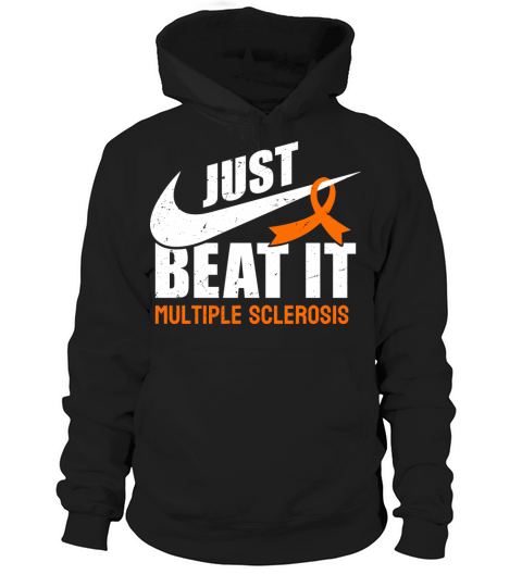 Beat Multiple Sclerosis Awareness Orange Ribbon Hoodie Unisex