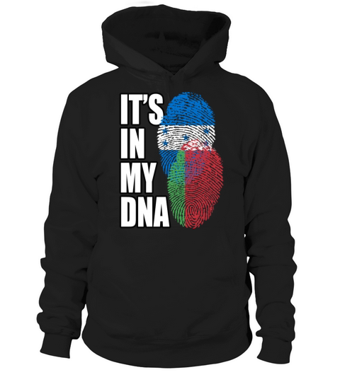Belarusian And Honduran Mix Heritage DNA Flag Hoodie Unisex