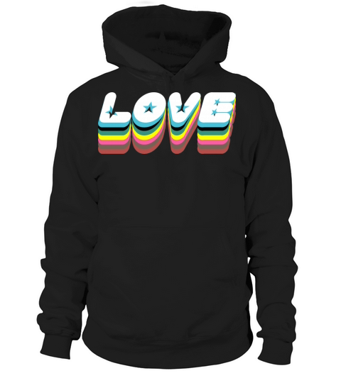 Colorful Love Typographic Slogan Lettering Quote Hoodie Unisex