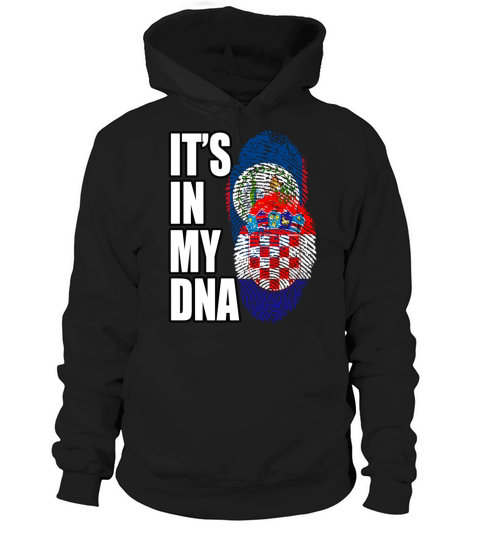 Croatian And Belizean Mix Heritage DNA Flag Hoodie Unisex