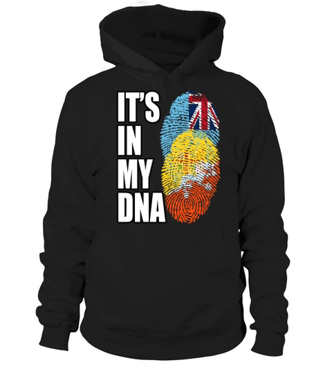 Fijian And Bhutanese Mix Heritage DNA Flag Hoodie Unisex