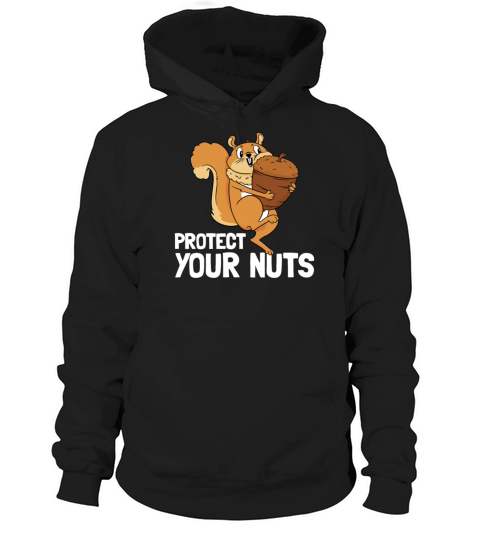 Protect Your Nuts Deez Nuts Mens Funny Squirrelfu Hoodie Unisex