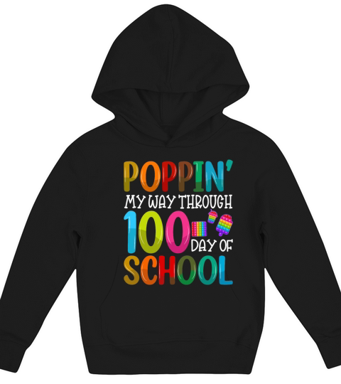 100 Days Of School Design for Kindergarten Teacher Kids Hoodie