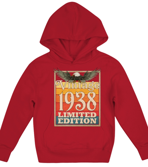 1938 Vintage Retro American Eagle Limited Edition Kids Hoodie