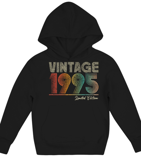 28 Years Old Vintage 1995 28th Birthday Gifts Kids Hoodie