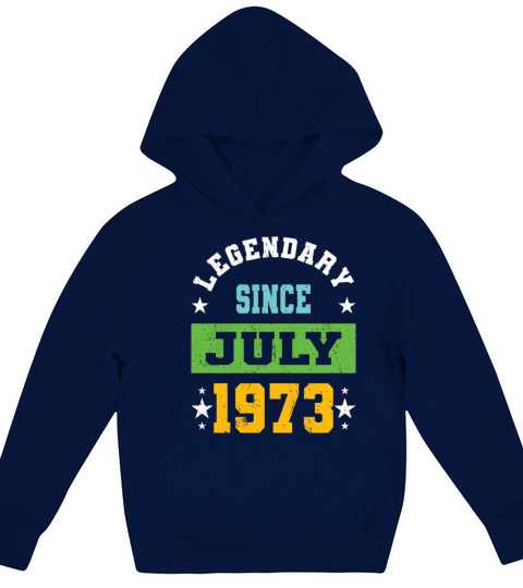 50th birthday legendary since july vintage 1973 Kids Hoodie