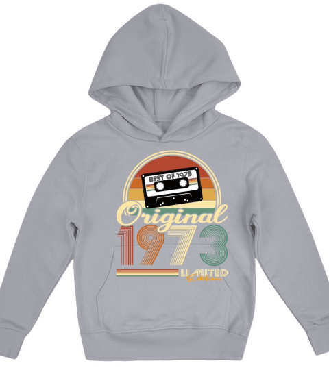 50th birthday vintage 1973 original 1973 Kids Hoodie