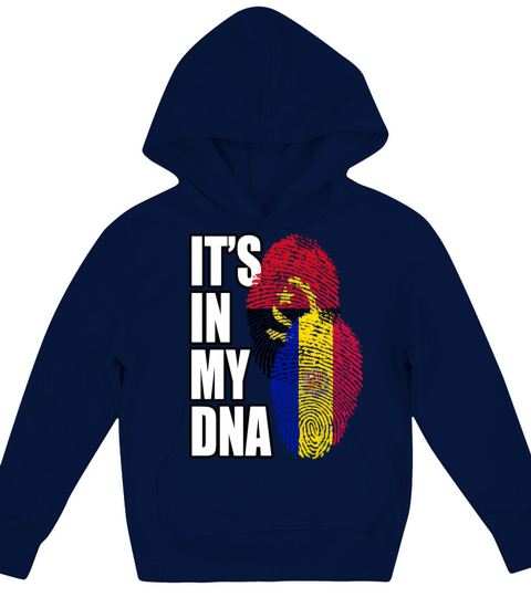 Angolan And Andorran Mix Heritage DNA Flag Kids Hoodie
