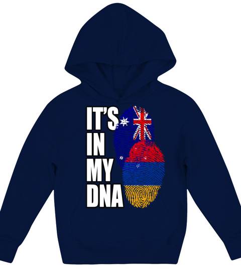 Armenian And Australian Mix Heritage DNA Flag Kids Hoodie
