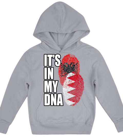 Bahraini And Albanian Mix Heritage DNA Flag Kids Hoodie
