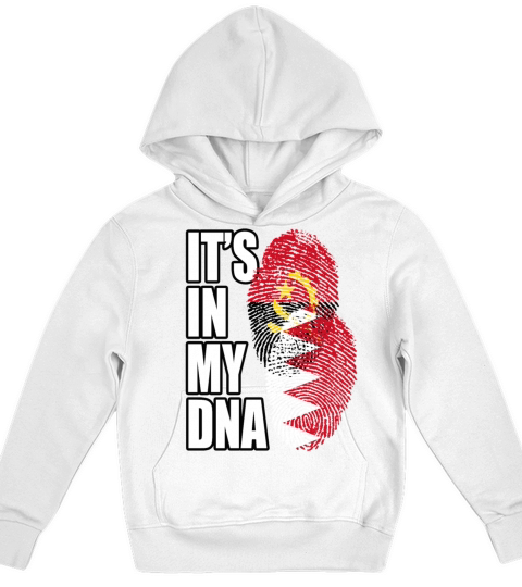 Bahraini And Angolan Mix Heritage DNA Flag Kids Hoodie