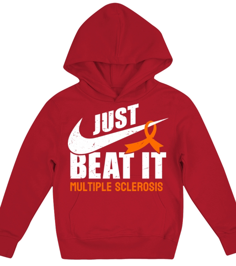 Beat Multiple Sclerosis Awareness Orange Ribbon Kids Hoodie