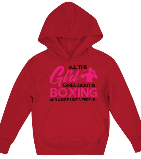 Boxing Girl Cares Hanes Tagles Kids Hoodie