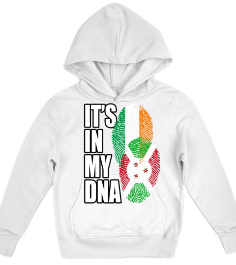 Burundian And Irish Mix Heritage DNA Flag Kids Hoodie