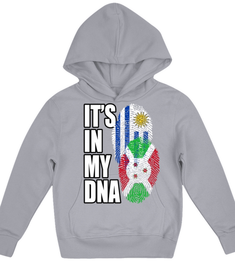 Burundian And Uruguayan Mix Heritage DNA Flag Kids Hoodie