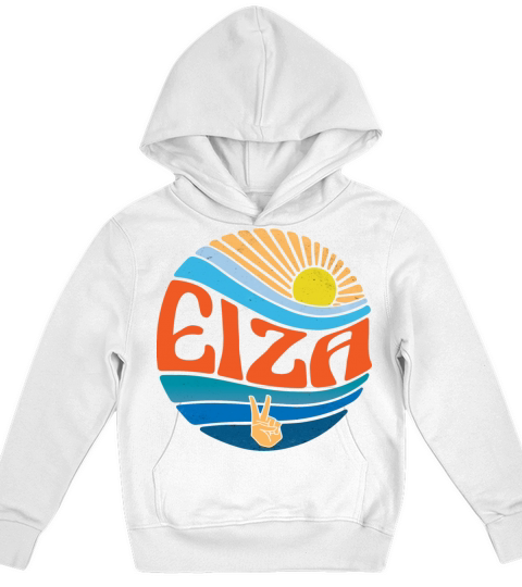 Eiza Shirt Vintage Sunset Eiza Groovy Tie Dye Kids Hoodie