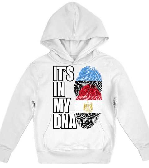Estonian And Egyptian Mix Heritage DNA Flag Kids Hoodie