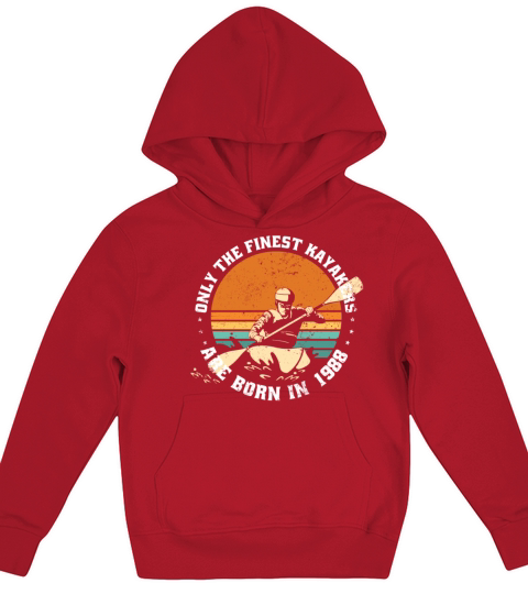 Kayak-Rafting KAYAKER Vintage 1988 Birthday Kids Hoodie