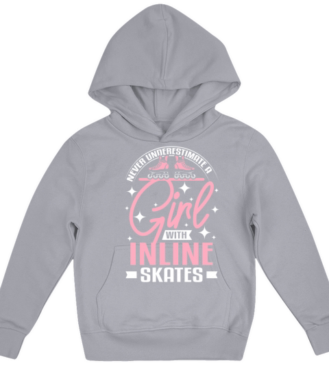 Never underestimate a girl with inline skates Kids Hoodie