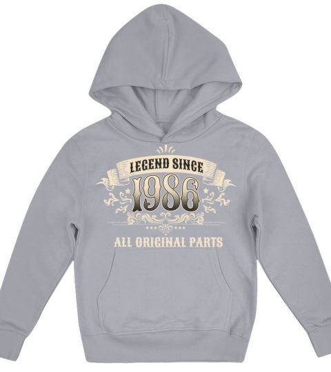 Retro Vintage Legend Since 1986 Original Parts Kids Hoodie