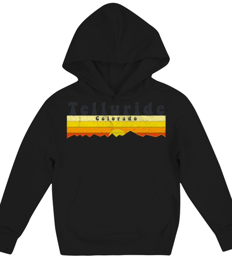 Retro Vintage Telluride Colorado Kids Hoodie