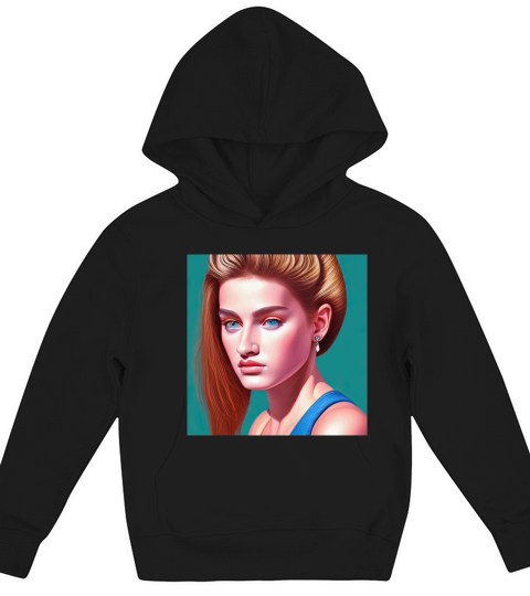 Retrowave Synthwave 80s Character Design Kids Hoodie
