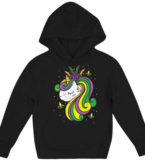 Unicorn Lover Mardi Gras New Orleans Louisiana Kids Hoodie