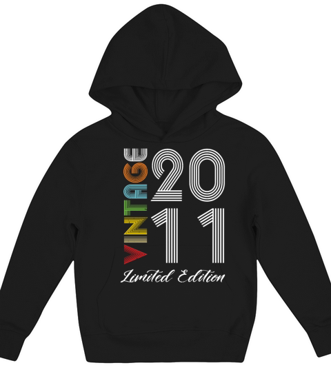 Vintage 2011 Vintage Birthday Retro Vintage Kids Hoodie
