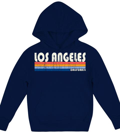 Vintage 70S 80S Style Los Angeles Ca Kids Hoodie