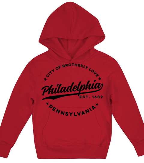 Vintage Philadelphia City Of Brotherly Love Black Kids Hoodie