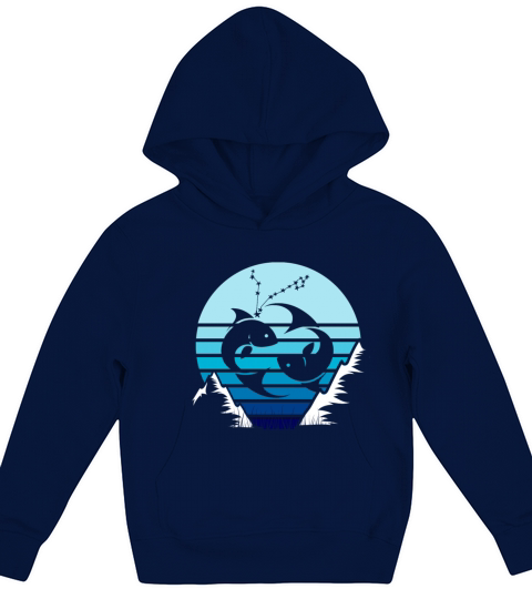Zodiac Pisces Star Sign Kids Hoodie
