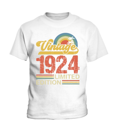 1924 Birthday Gift Vintage Born Made 1924 Retro Su Kids T-Shirt