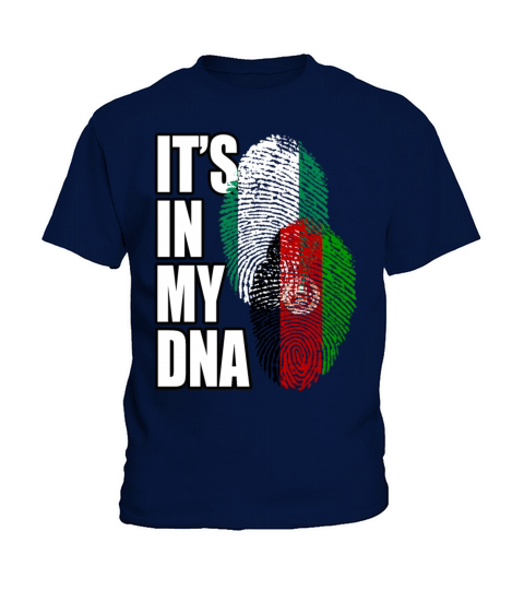 Afghan And Nigerian Mix Heritage DNA Flag Kids T-Shirt