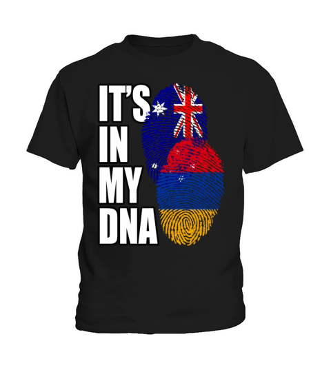 Armenian And Australian Mix Heritage DNA Flag Kids T-Shirt