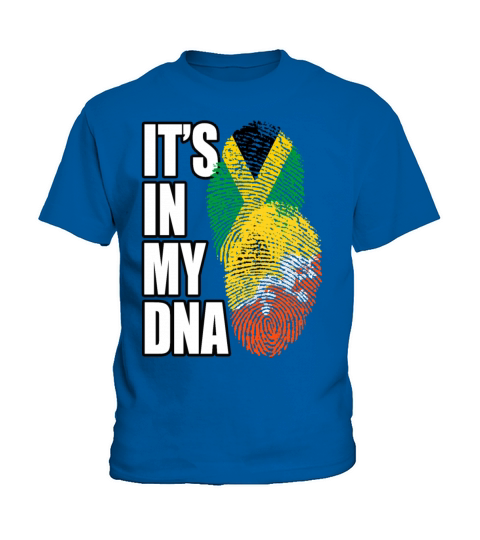 Bhutanese And Jamaican Mix Heritage DNA Flag Kids T-Shirt