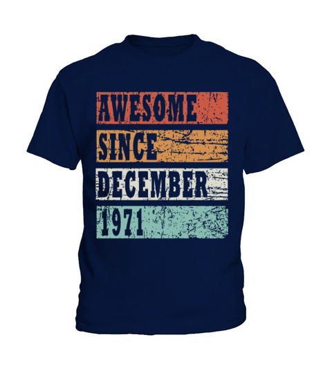 born 1971 December vintage gift Kids T-Shirt